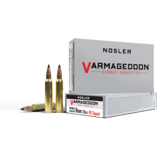 Nosler Varmageddon Rifle Ammunition 223 Rem. 55 gr. VG FBT 20 rd.