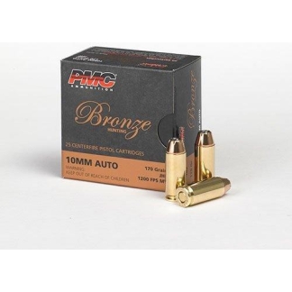 PMC Bronze Handgun Ammunition 10mm Auto 170 gr JHP 1200 fps 25/ct