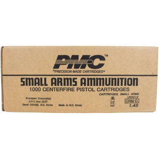 PMC Bronze Handgun Ammunition .380 ACP 90 gr FMJ 920 fps 1000/ct