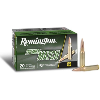 Remington Premier Match Rifle Ammunition .308 Win 175 gr BTHP 2610 fps 20/ct