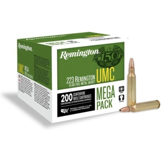 Remington UMC Centerfire Rifle Ammunition .223 Rem 55 gr FMJ 3240 fps 200/ct