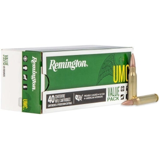 Remington UMC Rifle Ammunition .308 Win 150 gr FMJ 2820 fps 40/ct