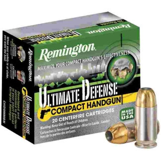 Remington Ultimate Defense Compact Handgun Ammunition .45 ACP 230 gr BJHP 725 fps 20/ct