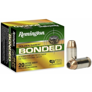 Remington Golden Saber Bonded Handgun Ammo 45 ACP 185 gr. BJHP Bonded 20 rd.