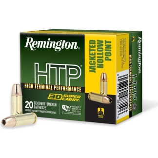 Remington HTP Handgun Ammo 30 Super Carry 100 gr. JHP HTP 20 rd.