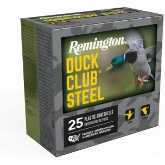 Remington Duck Club Steel Shotshells 12ga 3" 1-1/4oz 1400 fps #BB 25/ct