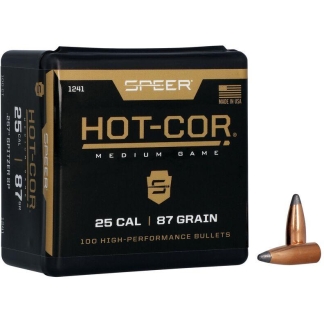 Speer Hot-Cor Rifle Bullets .25 cal .257" 87 gr SSP 100/ct