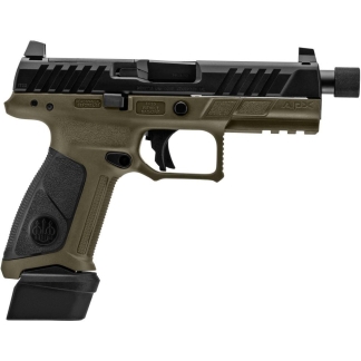 Beretta APX A1 Full Size Tactical Handgun 9mm Luger 21rd Magazines (3) 4.8" Threaded Barrel OD Green with Black Slide and Grip