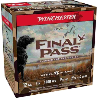 Winchester Final Pass Shotgun Ammo 12 ga. 3 in. 1 1/4 oz. 2.5 & 4 Blend 25 rd.