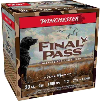 Winchester Final Pass Shotgun Ammo 20 ga. 3 in. 1 oz. 2.4 & 4 Blend 25 rd.