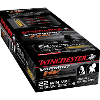 Winchester Varmint HV Rimfire Ammo 22 Mag 30 gr. Jacketed HP 50 rd.