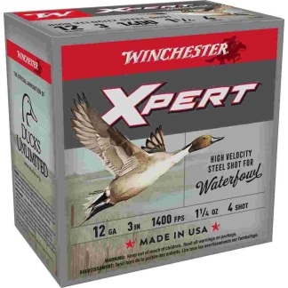 Winchester Super-X Xpert Hi-Velocity Steel 12 ga. 3 in. 1 1/4 oz. 4 Shot 25 rd.