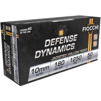 Fiocchi Defense Dynamics Centerfire Handgun Ammo 10mm 180 gr. JHP 50 rd.