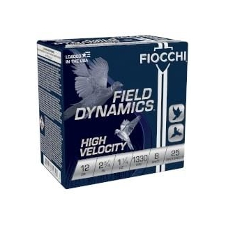 Fiocchi High Velocity Hunting Loads 12 ga. 2.75 in. 1 1/4 oz. 8 Shot 25 rd.
