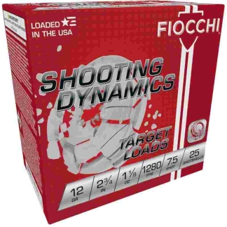 Fiocchi Shooting Dynamics Shotshells 12 ga 2-3/4" 1-1/8oz 1280 fps #7.5 25/ct