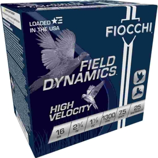 Fiocchi High Velocity Hunting Loads 16 ga. 2.75 in. 1 1/8 oz. 7.5 Shot 25 rd.