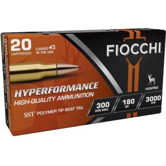 Fiocchi Hyperformance Hunt Rifle Ammo 300 Win. Mag. 180 gr. SST 20 rd.