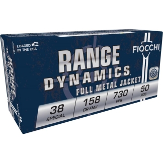 Fiocchi Range Dynamics Pistol Ammo 38 Spl. 158 gr. FMJ 50 rd.