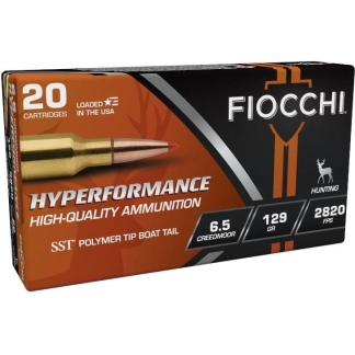 Fiocchi Hyperformance Hunt Rifle Ammo 6.5 Creedmoor 129 gr. SST 20 rd.