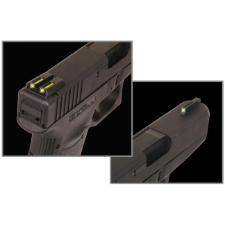 Truglo TFO Tritium/Fiber-Optic Day/Night Sights Fits Springfield XD XDM (excluding 5.25" Comp Series) and XDS - Front Green/Rear Yellow