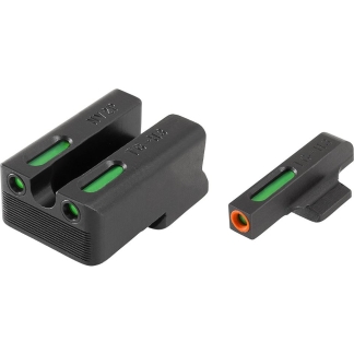Truglo TFX Pro Tritium/Fiber-Optic Day/Night Sights Fit Novak LoMount cut .270 front / .500 rear - Orange Outline Front/Rear Green