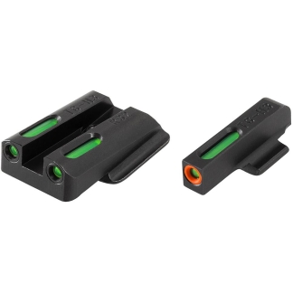 Truglo TFX Pro Next Gen Tritium & Fiber Optic Xtreme Handgun Sight - Ruger LC9|Ruger LC9s|Ruger LC380 - White Orange Front/Rear Green