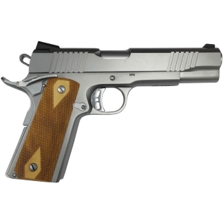 Rock Island Armory Rock 1911 Full Size Handgun 9mm Luger 10rd Magazine 5" Barrel Stainless Steel with Wood Grip