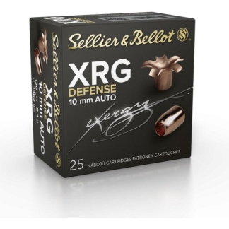 Sellier & Bellot XRG Defense Handgun Ammunition 10mm Auto 130gr HP 1362 fps 25/ct