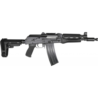 Zastava ZPAP85 Alpha AK-47 Pistol - Stained Wood Handguard | 5.56NATO | 10" Barrel | Booster Brake | SBA3 Arm Brace