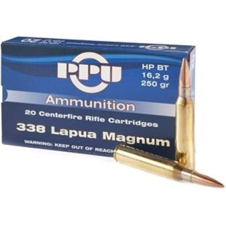 PPU 338 LAPUA 250GR HPBT 10RD BOX 20 BOXES PER CASE