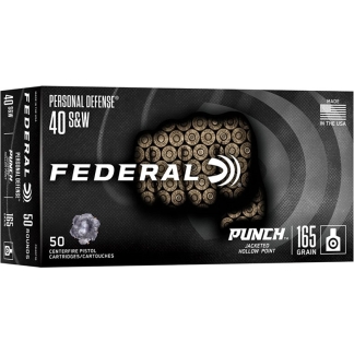 FEDERAL 40 S&W 165GR PUNCH JHP 50RD/BX 10BX/CS