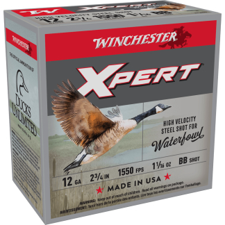 WINCHESTER SUPER X XPERT 12 GA 2-3/4" BB HV STEEL 1-1/16 OZ 25 RD/BX 10 BX/CS