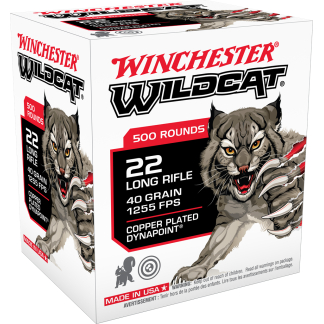 WINCHESTER 22 LR WILDCAT DYNAPOINT CP 40 GR 500 RD/BX 10 BX/CS