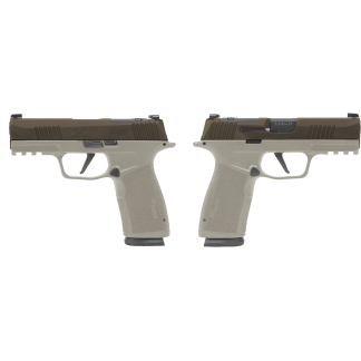 SIG SAUER P365 X-MACRO 9MM PSTL 3.7" 2-17RD OR 2 TONE BRONZE/TAN