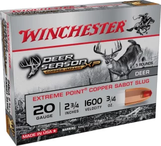 WINCHESTER COPPER IMPCT 20G 3/4OZ SLUG 5RD BX 100RD CASE