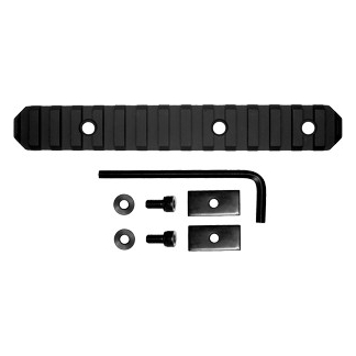 GROVTEC RAIL SECTION STOCK AR - 6" 15 SLOT ALUMINUM BLACK