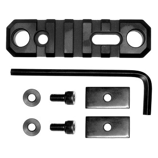 GROVTEC RAIL PUSH BUTTON BASE - STOCK AR 3.1" 5 SLOT ALUM BLK