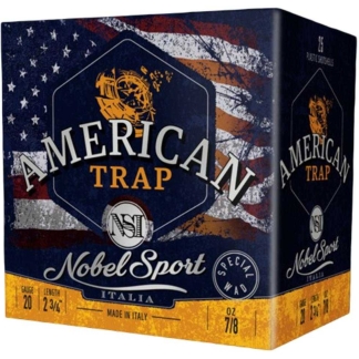 Noble Sport Target Trap Shotshells 20 ga 2-3/4" 7/8 oz 1210 fps #8 25/ct