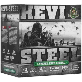 HEVI-Shot HEVI-Steel Shotshells 12ga 3" 1-3/8oz 1450 fps #2 25/ct