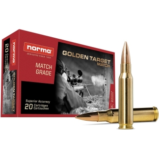 Norma Golden Target Match Rifle Ammunition .308 Win 175gr HPBT 2610 fps 20/ct