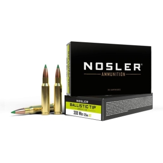 Nosler Ballistic Tip Hunting Rifle Ammunition 308 Win 125gr PT 3100 fps 20/ct