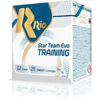 Rio Star Team Evo Training 24 Gram Shotshells 12 ga 2-3/4" 1340fps 7/8oz #8 25/ct