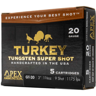 Apex Turkey TSS Shotgun Ammo 20 ga. 3 in. 1-5/8oz 9shot 5 rd