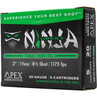 Apex Turkey TSS Ninja Shotgun Ammo 20 ga. 3 in.1-5/8oz 8.5 shot 5 rd