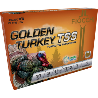 Fiocchi Golden Turkey TSS Shotgun Ammo 28 ga. 3 in. 1 1/16 oz. 9 Shot 5 rd.