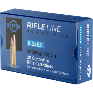 PPU 9.3X62MM 285GR JSP - 20RD 10BX/CS