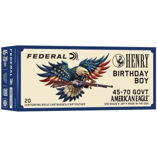 Federal Henry 250th Anniversary Rifle Ammunition .45-70 Govt 300gr HP 1850 fps 20/ct