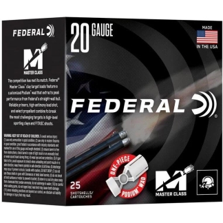 Federal Master Class Shotshells 20ga 2-3/4" 7/8oz 1250fps #8 25/ct