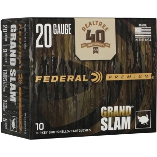 Federal Grand Slam Realtree 40th Anniversary Shotshells 20ga 3" 1-5/16oz 1185 fps #5 10/ct