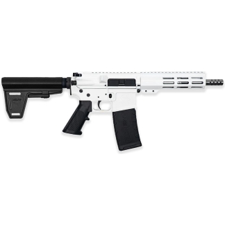 GLFA 223 Wylde Braced Pistol .223 Wylde 30rd Magazine 7.5" Stainless Steel Barrel White Finish